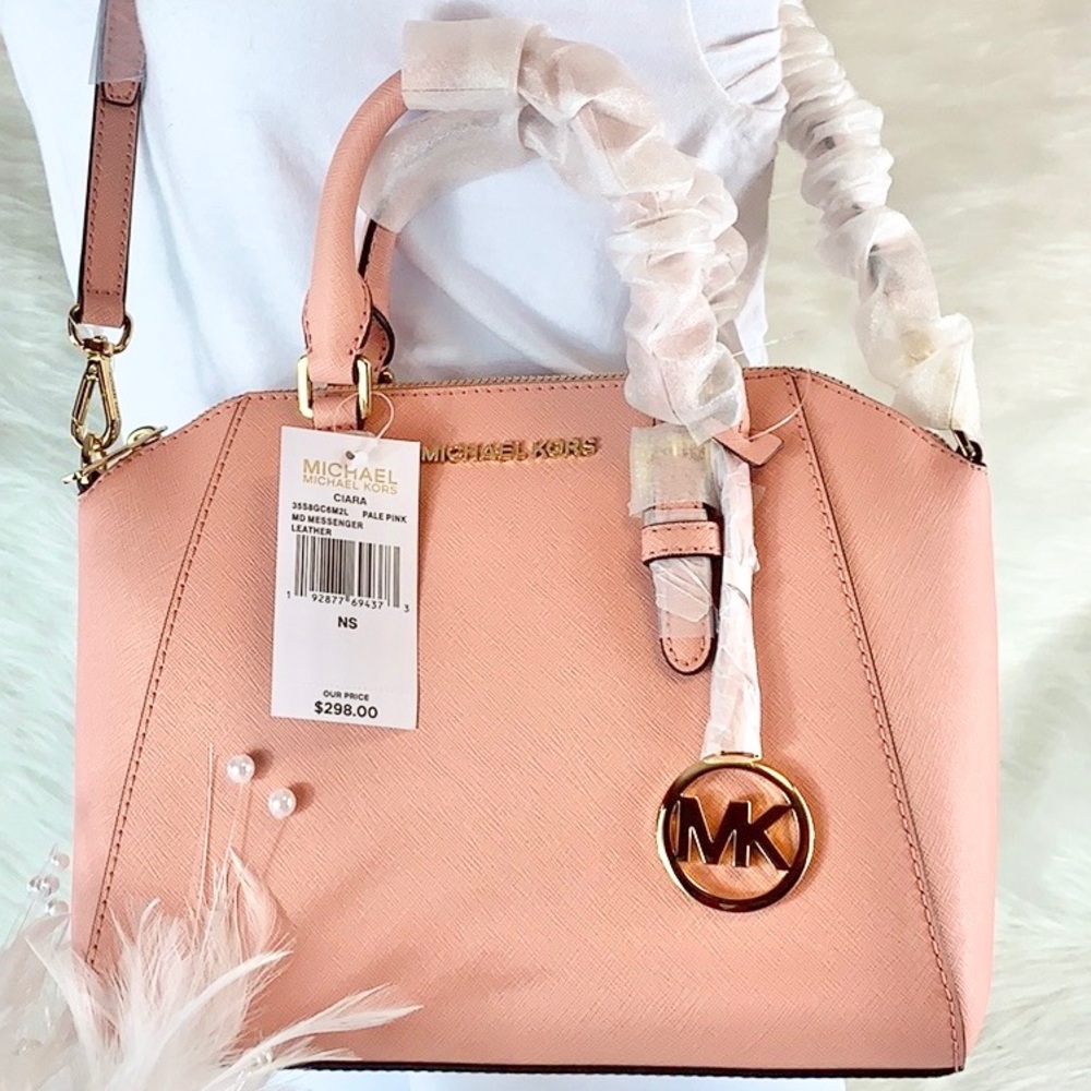 ๐New MICHAEL KORS๐ CIARA PALE PINK MEDIUM - Picture 6 of 7